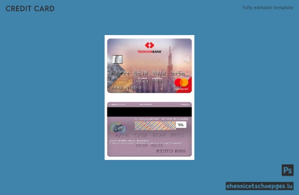 Vietnam Techcombank Mastercard Beispielvorschau